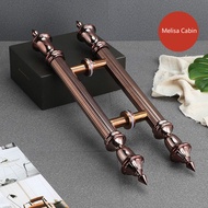 #WoW HHG# 【MC】European style antique copper heavy duty stainless steel push pull door handle glass d