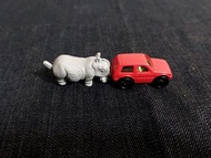 [絕版/單圖單款] 中古 德國版 Kinder Surprise 健達出奇蛋玩具 -  1993年 野生犀牛 #vintage#Kinder Toy#90s#經典#創意#益智