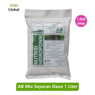 Nutrisi Hidroponik AB Mix Sayur Sayuran Daun Agrifam 1 Liter ..