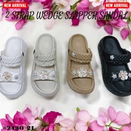 TWO STRAP WEDGE SLIPPER SANDAL FOR WOMENS
