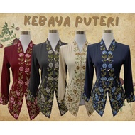 blouse kebaya (PUTERI) sulam zip ditengah baju style kebaya nyonya