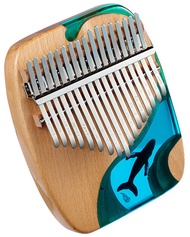 คาลิมบา โลมาวาฬในมหาสมุทร Blue Ocean kalimba 17 -21คีย์โทน เพลท คาลิมบ้า HLURU แท้ blue Ocean Whale 