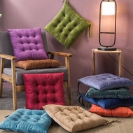 Chair Seat Cushion Dark And Pastel Square Velvet Fabric With Tie Size 46x46cm.