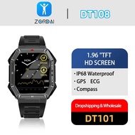 New 2024 DT108 Smart Watch Music Player Receive/Make Call Heart Rate Watch For Android &amp;IOS GPS Trajectory