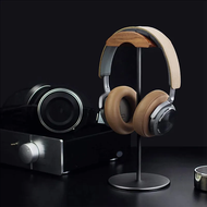 【Ready Stock&COD】1/2pcs Headphone Stand Headset Holder Made of Walnut Wood & Aluminium Natural Walnu