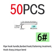 50PCS #16-3/0 Aberdeen Long Shank Fish Hook Sabiki Rig Streamer Fly Hook Saltwater Freshwater Bait H