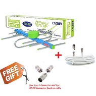 THAISAT DIY 5E DIGITAL ANTENNA FOR DIGITAL TV CHANNEL WITH 15MTR RG6 CABLE