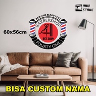 Custom Sticker 67  Cutting Sticker FOURTY ONE BARBERSHOP - OKU STORE