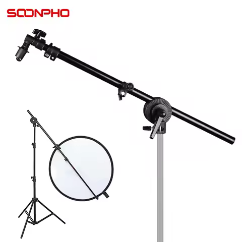 Soonpho Studio Photo Holder Bracket Swivel Head Collapsible Reflector Disc Arm Support Light Stand A