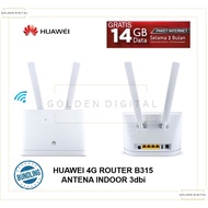 Home Wifi Router Wifi CPE Huawei B315 Unlock All Operator+Indoor Antenna+Tsel 14gb