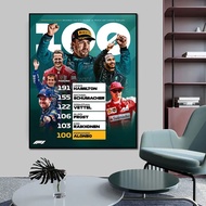 NEW Fernando Alonso 100 Podiums F1 Poster Racing Figure Print Canvas Painting Home Decor Wall Art Pi