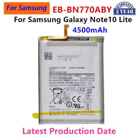 Brand New EB-BN770ABY 4500mAh High Quality Replacement Battery For Samsung Galaxy Note10 Lite Note 1