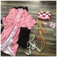 NEZUKO KIMETSU NO YAIBA HAORI YUKATA KIMONO JAPANESE ANIME PRINTING MOTIF
