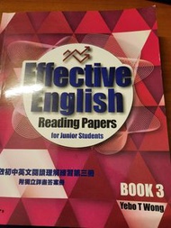 Effective English Reading Papers Book 3（部分做過）