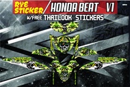 Decals Sticker Motorcycle Decals for Honda Beat 110 V1 FI061