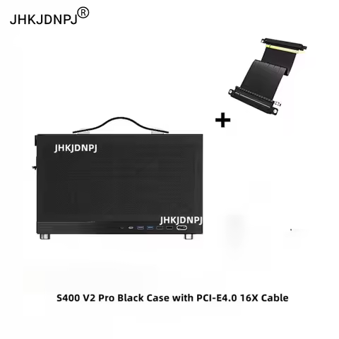 S400 V2 Pro ITX Computer Case With PCIE3.0 GEN3 /PCI-E 4.0 GEN4 16x Riser Cable