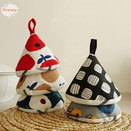 PEWANYMX Anti-Scalding Pot Triangle Hat, Cotton Cloth Cover Pot Handle, Enamel Pot Insulation Thicker Pot Holder Kitchen