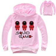Squid Game Girls Hoodie Boys Hooded Sweater Long Sleeve Sweatshirt All-match Sports Street Style 5460 Spring Kids Clothing