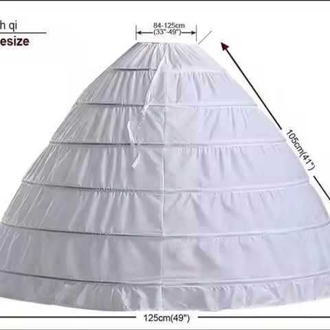 6 Hoop 3 Hoop 8 HoopCrinoline Black White Long Wedding Petticoat Ball Gown Dress Underskirt Skirt Ha