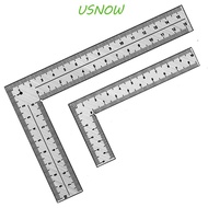 USNOW L Square Ruler, Stainless Steel Double-Sided Metal Ruler, Drawing Tools Measuring Tool High-Ac