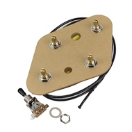 FLEOR 2T2V Guitar Prewired Wiring Harness Kit 500k Potentiometer 3-Way Toggle Switch for LP Electric