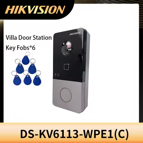 Hikvision Doobell DS-KV6113-WPE1(C) Wifi POE Convenient Hik-Connect APP Mobile Control Plastic Villa