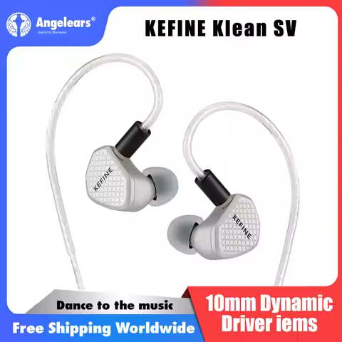 KEFINE Klean SV 10mm DLC Diaphragm Dynamic Driver Hifi Wired IEM Earphones with Metal Housing & Deta