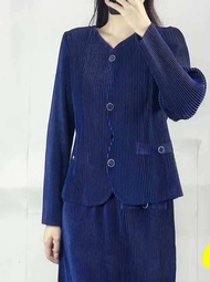 PleatByNisa A935 เสื้อคลุมอัดพลีทผ้าพรีเมียม เนื้อผ้าคุณภาพ Polyester100%