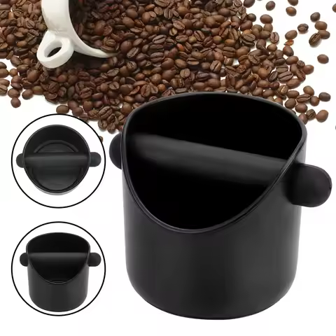 Shock-Absorbent Coffee Knock Box Anti-slip Espresso Dump Bin For Coffee Grounds with Removable Knock