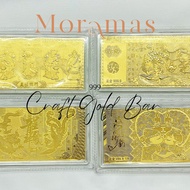 Moramas CRAFTED Gold Bar 999 Gold/ Gold Bar CRAFTED Emas 999/ 雕刻金条999金