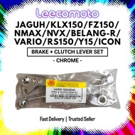 VARIO BELANG R FZ 150 NMAX Y15ZR Y15 ICON RS150 NVX JAGUH KLX KLX150 LEVER SET - CHROME (CP) // BRAK