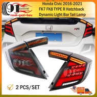 Honda Civic FK 7 8 2016 2017 2018 2019 2020 Tail Lamp With Signal Running Smoke Red Line