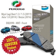Original Bendix DB2090MKT Front Brake Pad - Perodua Myvi Lagi Best/ Axia/ Bezza