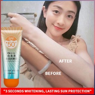 Sunscreen Cream Moisturizing Non-Greasy Waterproof Brighten Sunscreen Anti-Sweat Anti-Aging Facial U