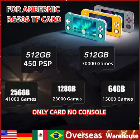 ANBERNIC RG505 Memory Cards SD Card PS2 Preloaded Game 3ds Gamecube TF Card Video Game Consoles 512G
