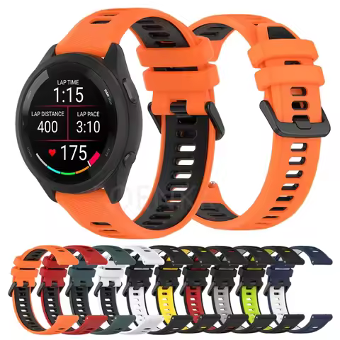 18 20 22MM Silicone Watchband Strap For Garmin Forerunner 255 255S 265s 55 Vivoactive 5 4 3 4S Venu 