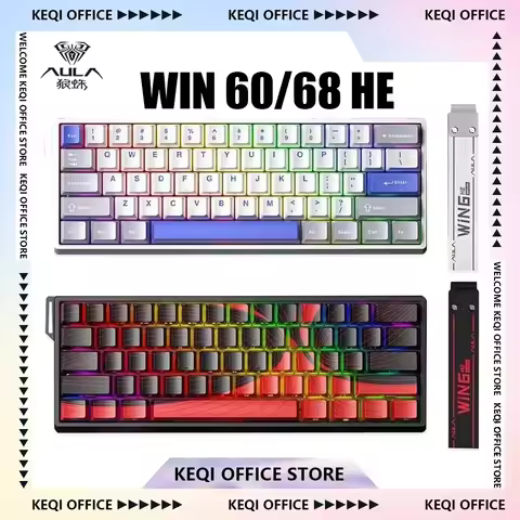 Aula Win60 Win68 He Magnetic Switch Keyboards 8k Rgb Hot-Swap Customize Wired Mechanical Esports Gam