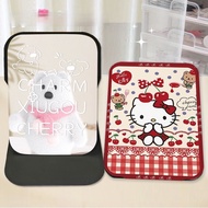 Foldable mirror, full-rimmed Pu leather-covered desk mirror, pocket-sized, study desk decoration BAG