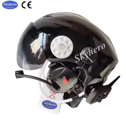 Bluetooth Paragliding Helmet, Powered Paragliding Helmet, EN966, BT-GD-K01, Black, White, Red Color