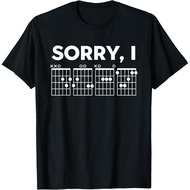 Men's cotton T-shirt Sorry I-DGAF Guitar Funny Hidden Message Guitar Chords T-Shirt Fast Shipping 4X