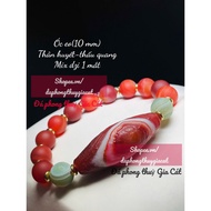 Da Ma Nao Mix Dzi God of Wealth Bracelet with 1 Eye Size 10mm Sdep Inspected Goods