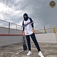 Navy white baseball jersey/baseball shirt/unisex baseball t-shirt