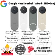 Google Nest Doorbell (Wired 2nd Gen) Wired Video Security Camera cctv iptv door viewer cam door bell