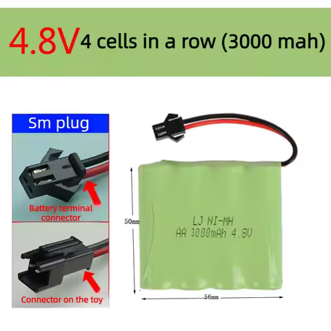 4.8v 700mAh/3000mAh Rechargeable Battery For Rc Cars Trucks Tanks Robots Boat Ship Toys Gun NiMH AA 