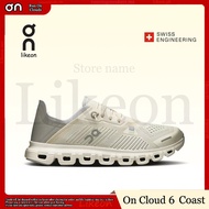 On Cloud 6 Coast Heel-Drop Running Shoes Fog yellow GA0F