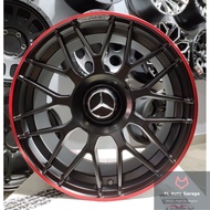 Mercedes AMG [Matte Black + Red Line] Sport Rim 18x8.5JJ ET45 (5x112)