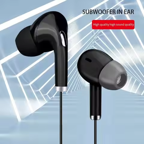 Portable 3.5mm Earphones Stereo High Definition Wired Headset In Ear Noise Canceling InEar Microphon