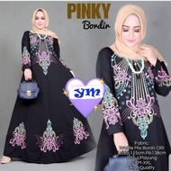 YM DeFashion Gamis Long Dress ABAYA TURKEY Full PINKY Bordir  (1 dress tanpa Jilbab) / Pakaian Muslim ABAYA TURKEY / Dress Muslimah ABAYA TURKEY / Dress Maxi Emma ABAYA TURKEY / Gamis Modern ABAYA TURKEY / Gamis Syari