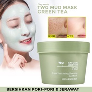 HIJAU - Twg Green Tea Clay Mask Cleansing Cooling Mud Mask - Green Mask Cleans Blackheads &amp; Acne