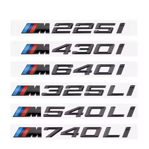-3D ABS Black Logo M 135i 140i 235i 240i 550i 760i Emblem Badge Car Rear Trunk Sticker For BMW F20 F